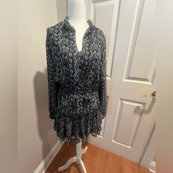 nwt misa Los Angeles chiffon‎ floral mini dress womens size medium - Picture 2 of 9